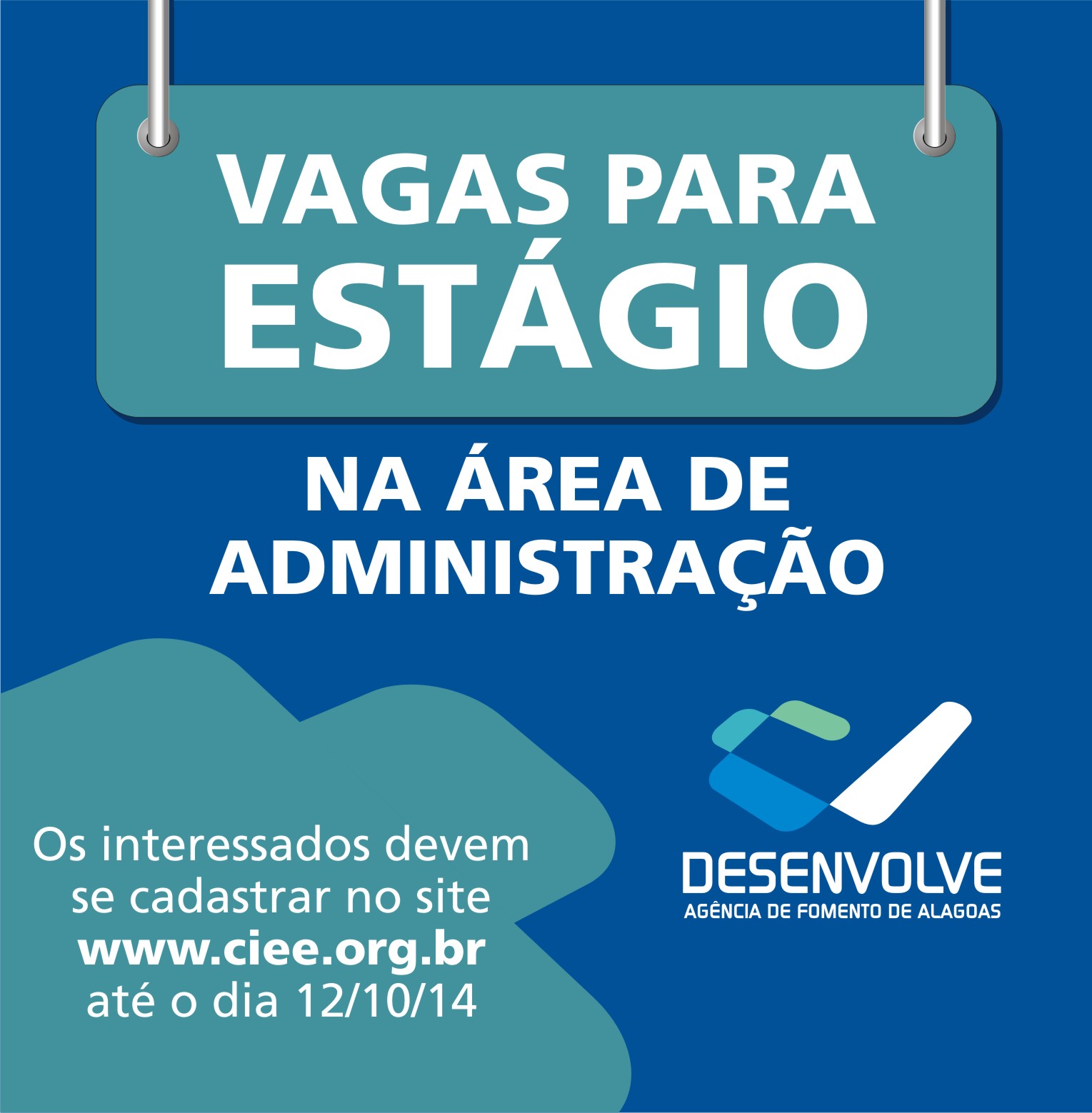Desenvolve abre vagas para estágio em Administração